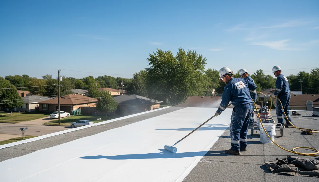 Commercial roof coating in Evansville, MN near me